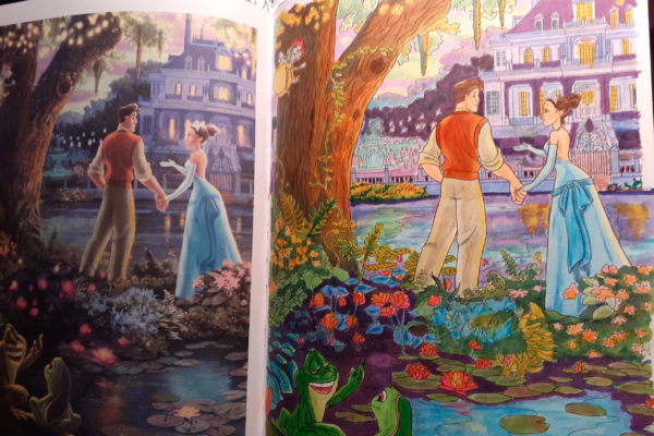 Ausmalbild aus dem Thomas Kinkade Disney Book. 