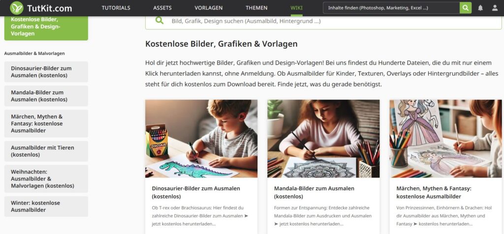 Kostenlose Malvorlagen zum Online Ausmalen für Groß und Klein