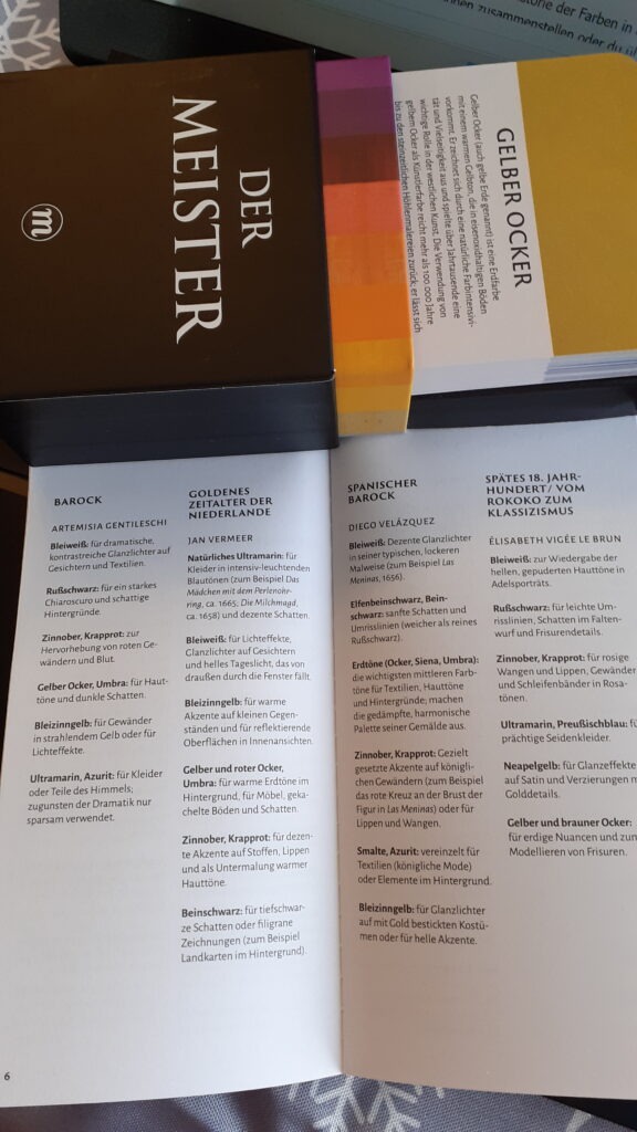 Rezension: Malkasten der Meister. Farbkartenset vom Midas Verlag