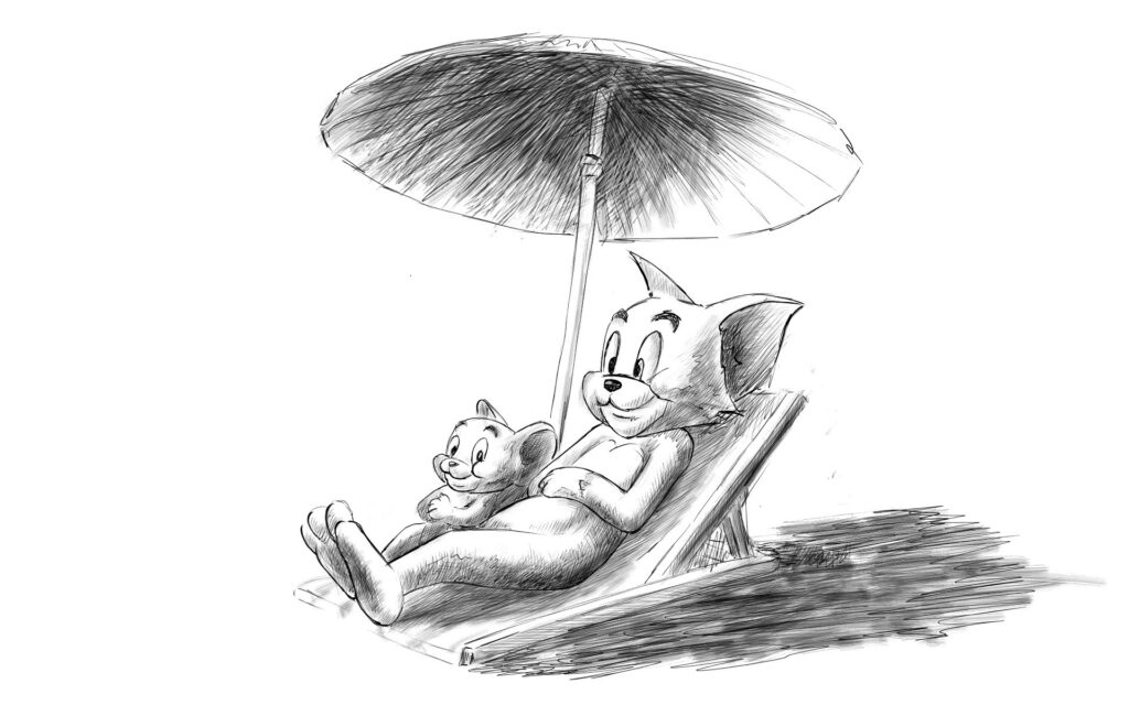 Art on Snow 2026 in Gastrein: Skizze Tom und Jerry