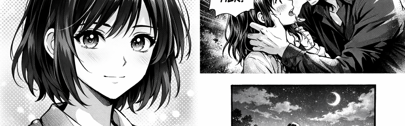 Mangas in Schwarz Weiß mit Rasterfolie