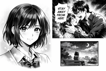 Mangas in Schwarz Weiß mit Rasterfolie