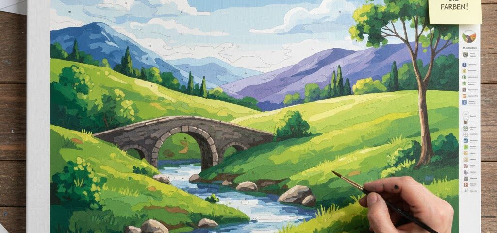 Malen nach Zahlen Bild Landschaft