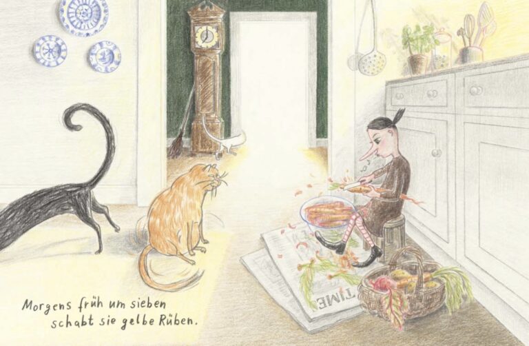 Bildausschnitt hexe schabt Rüben