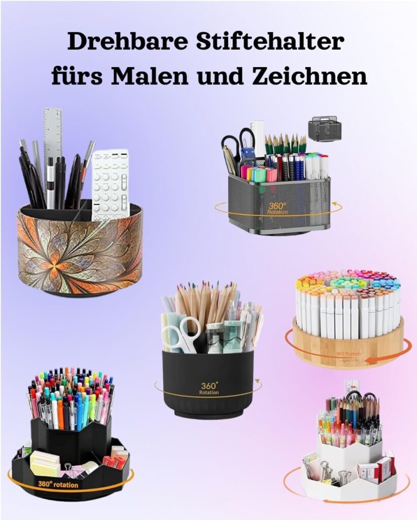 Drehbare Stiftehalter – ein Segen fürs Malen und Zeichnen